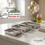 Pack de 3 plateaux à four